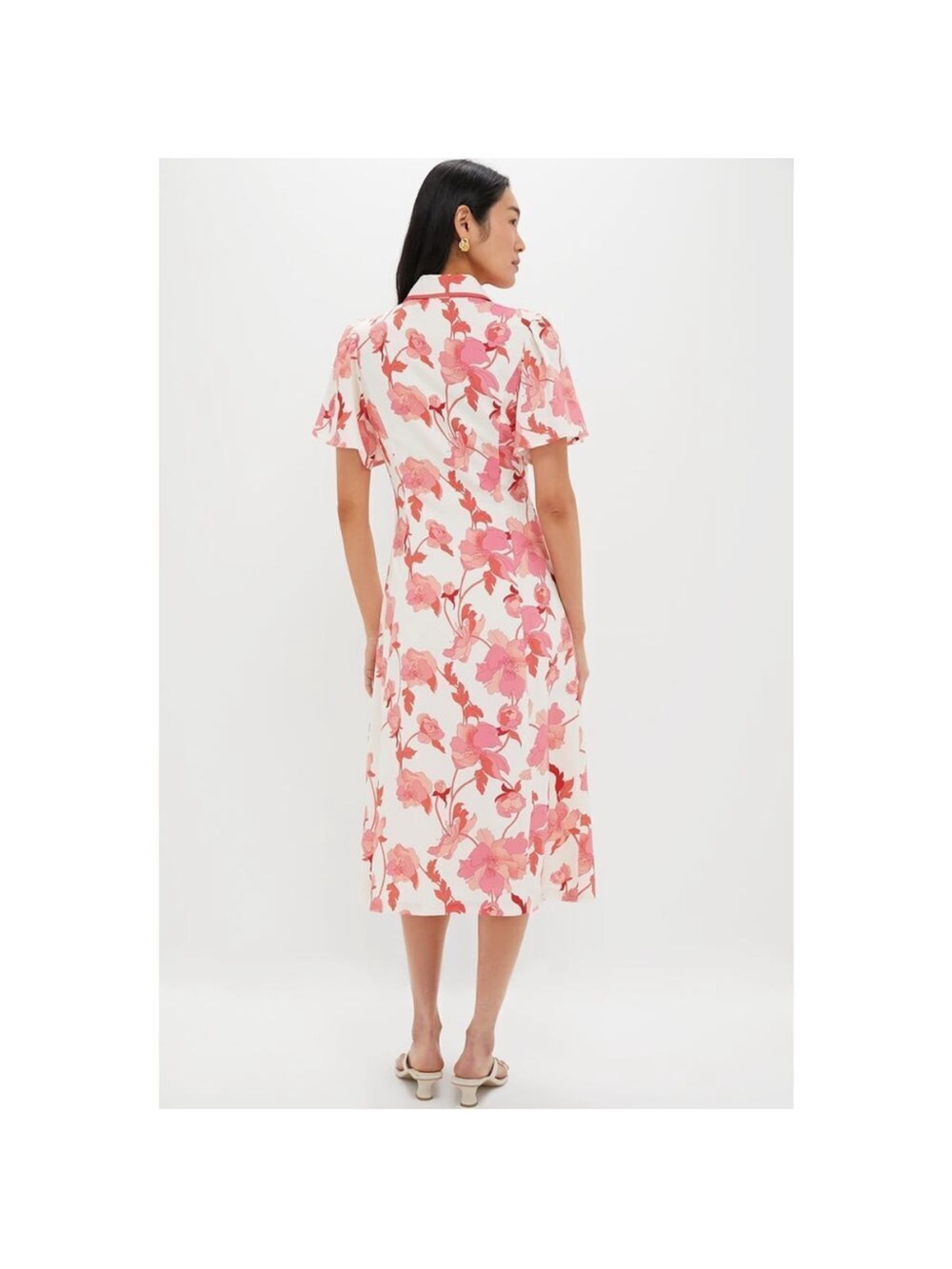 Tuckernuck Hyacinth House Peppa Midi Dress Coral Multi Floral Sz XL NEW - Picture 4 of 16